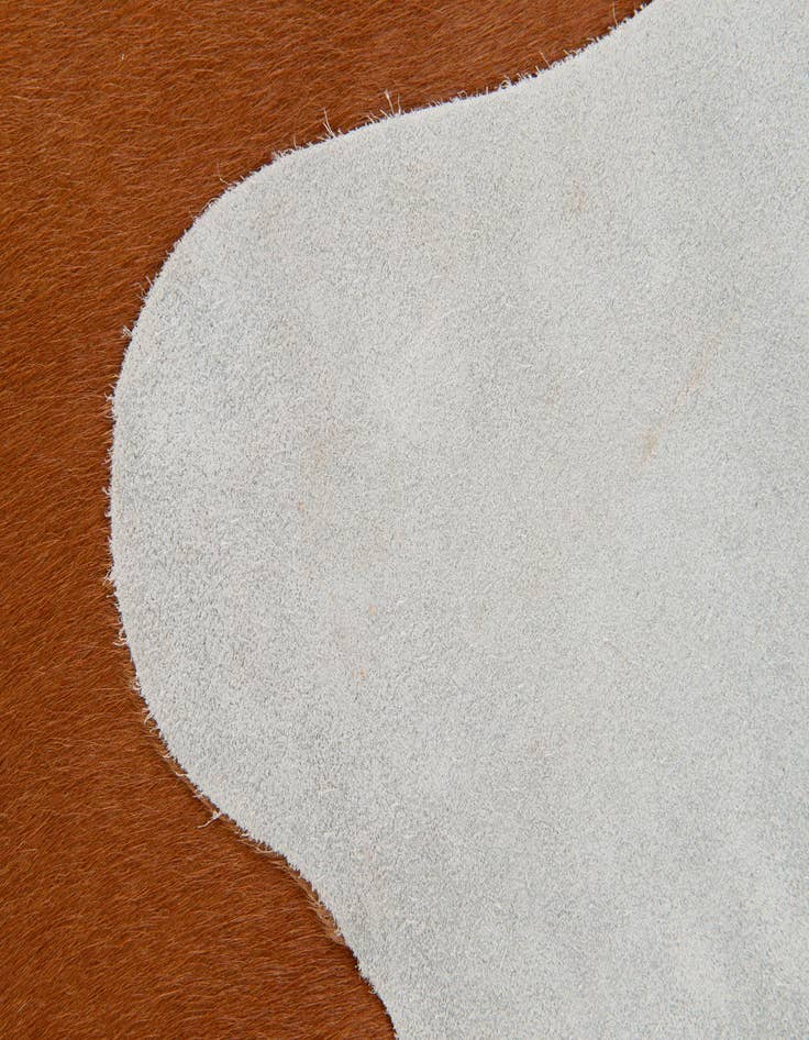 Detail image of  4' 10 x 5' 2 Cowhide Leather Square Rug