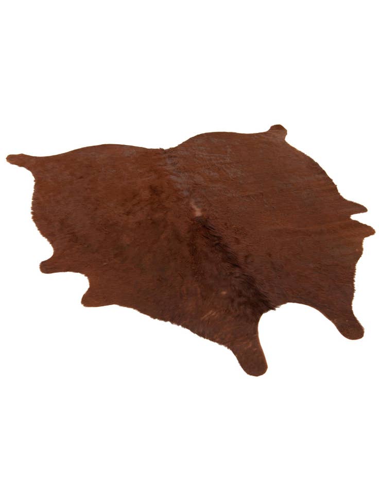 Detail image of  5' 4 x 5' 4 Cowhide Leather Square Rug