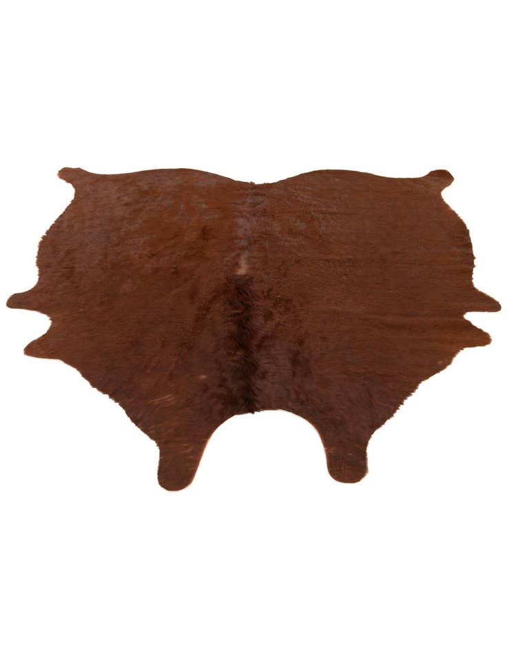 Detail image of  5' 4 x 5' 4 Cowhide Leather Square Rug