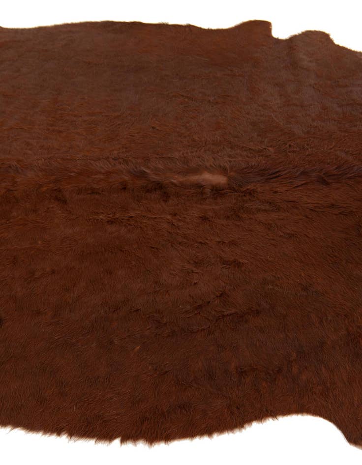 Detail image of  5' 4 x 5' 4 Cowhide Leather Square Rug