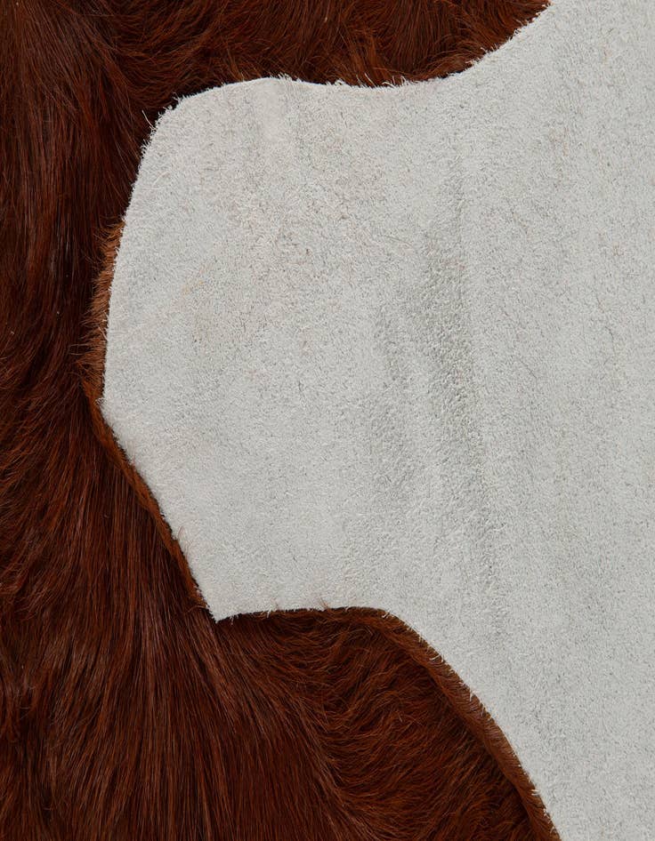 Detail image of  5' 4 x 5' 4 Cowhide Leather Square Rug