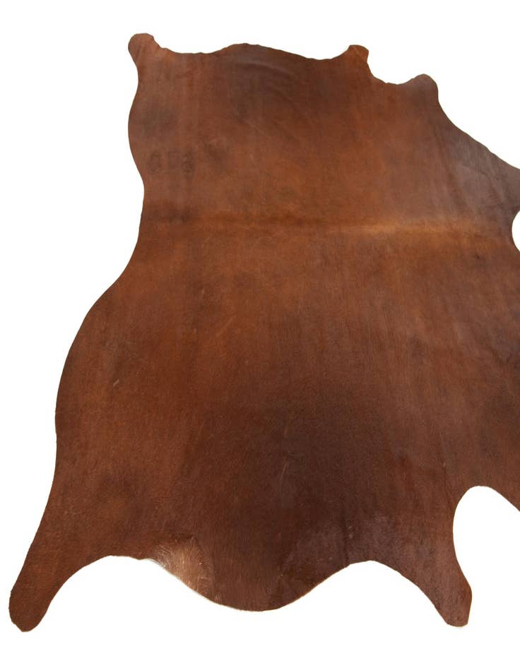 Detail image of  6' 6 x 6' 11 Cowhide Leather Square Rug