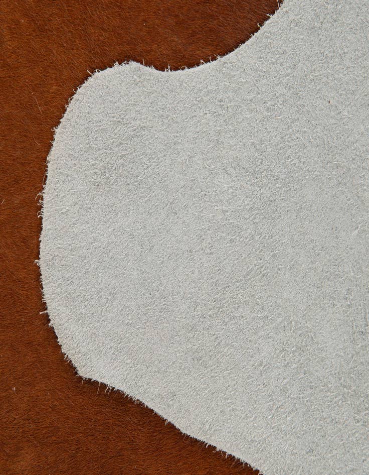 Detail image of  6' 6 x 6' 11 Cowhide Leather Square Rug