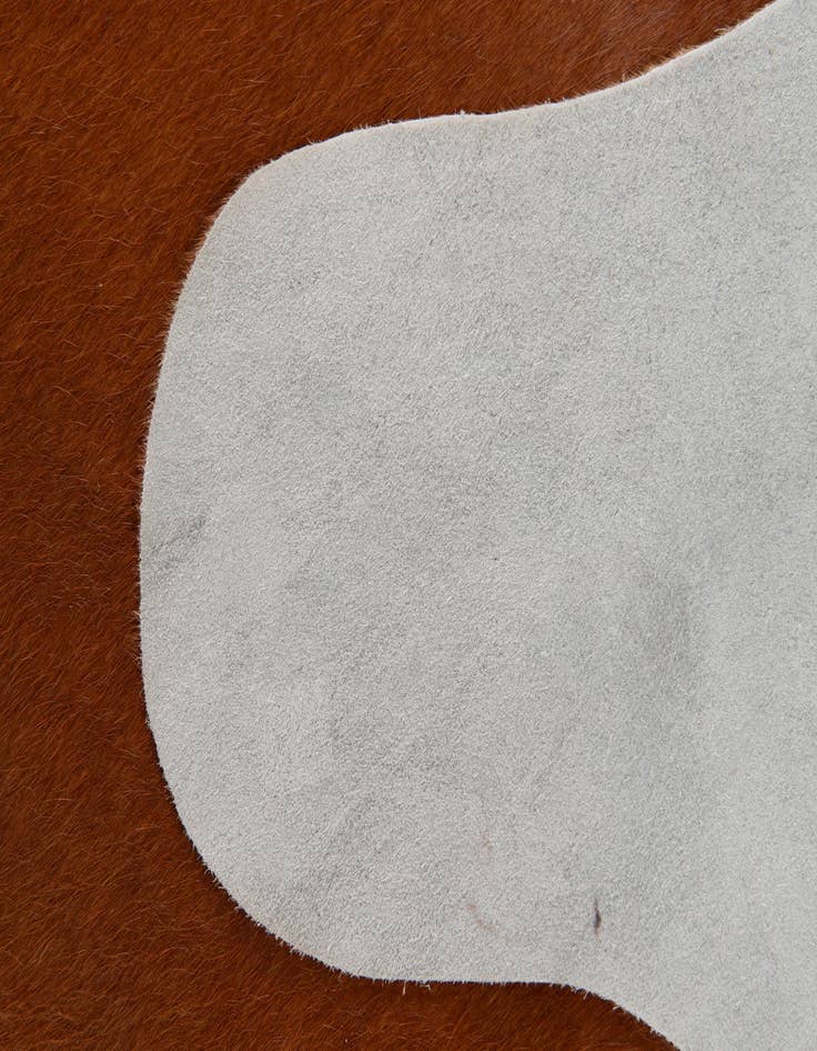 Detail image of  6' 7 x 6' 10 Cowhide Leather Square Rug