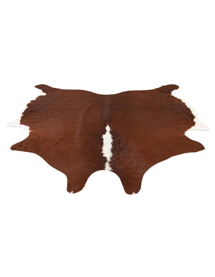 Detail image of  6' 1 x 6' 1 Cowhide Leather Square Rug