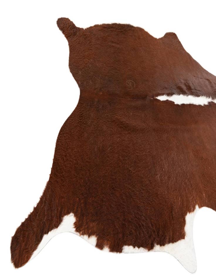 Detail image of  6' 1 x 6' 1 Cowhide Leather Square Rug