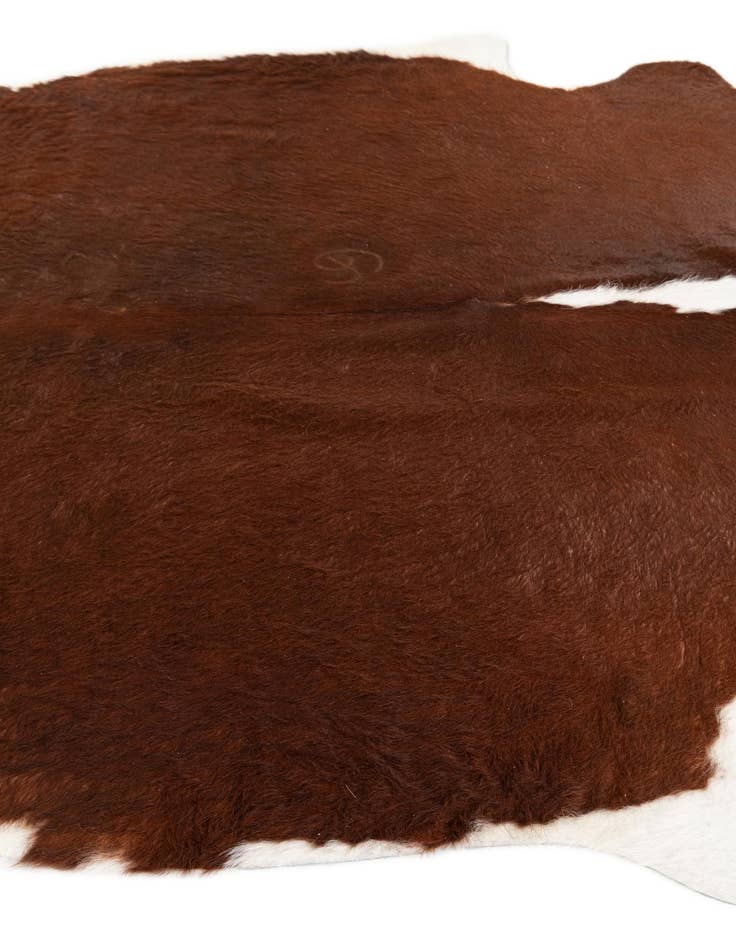 Detail image of  6' 1 x 6' 1 Cowhide Leather Square Rug
