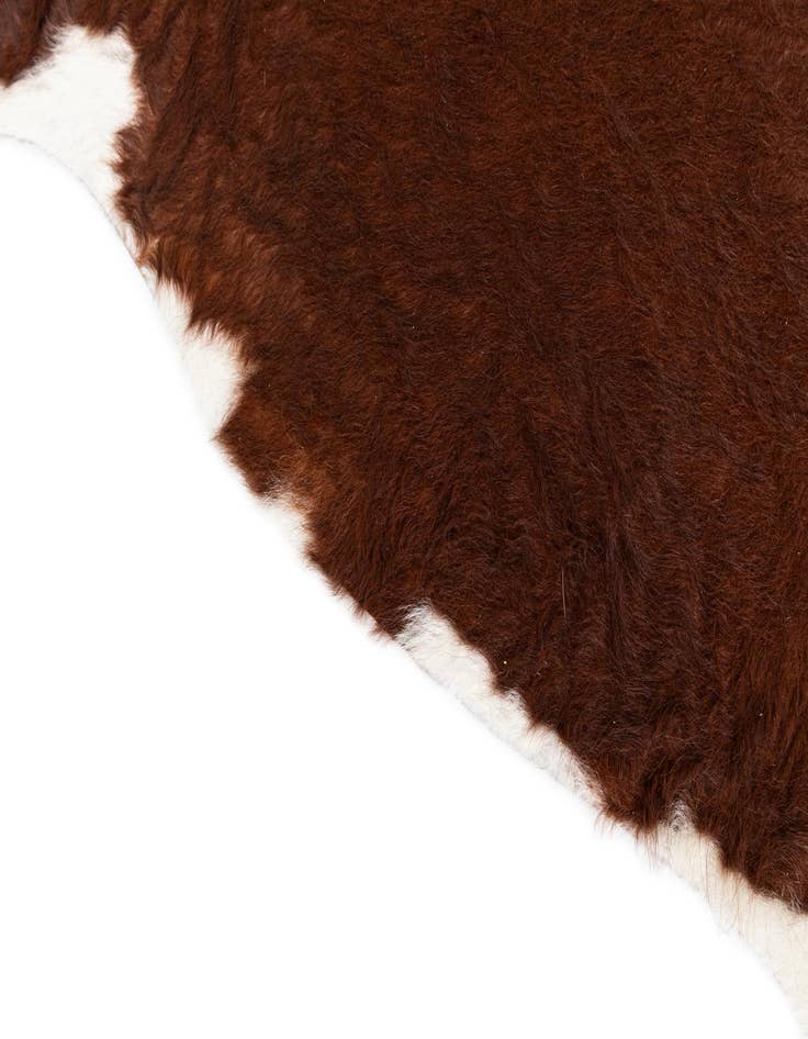 Detail image of  6' 1 x 6' 1 Cowhide Leather Square Rug
