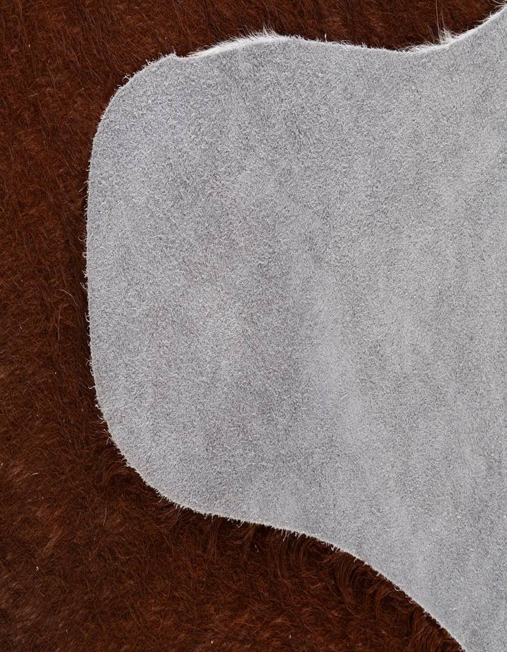 Detail image of  6' 1 x 6' 1 Cowhide Leather Square Rug