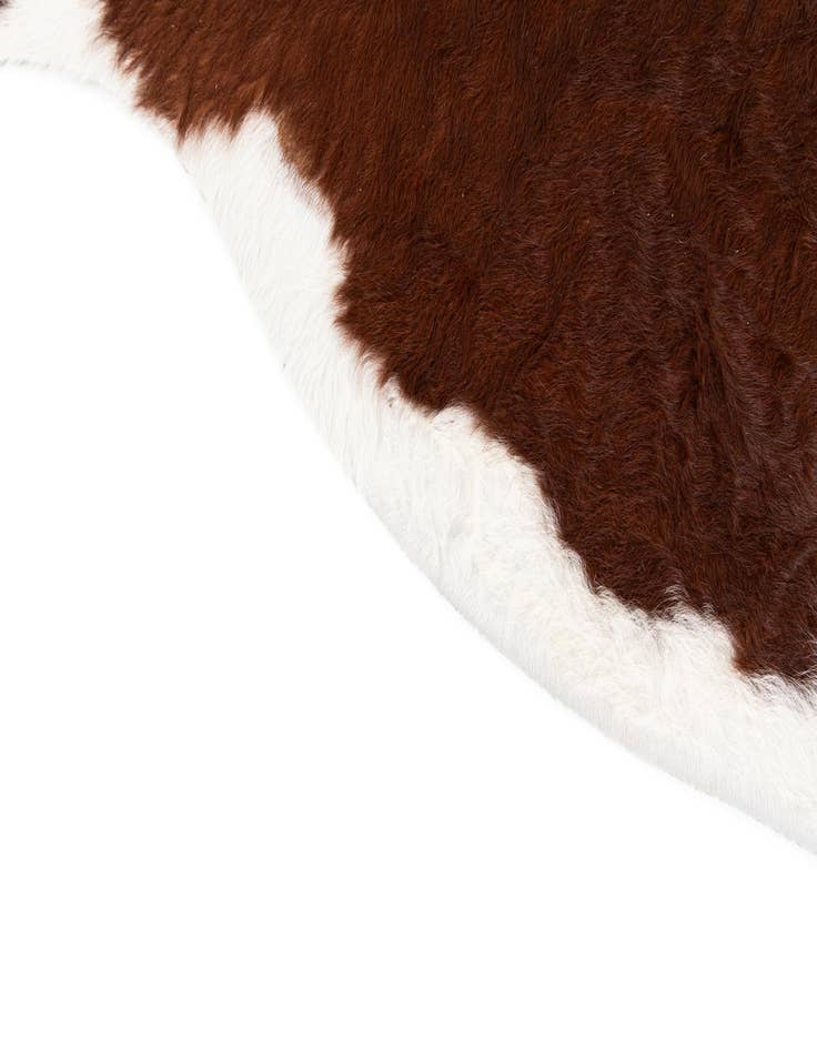 Detail image of  7' x 7' 1 Cowhide Leather Square Rug