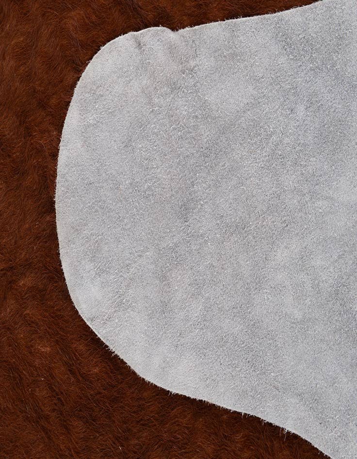 Detail image of  7' x 7' 1 Cowhide Leather Square Rug
