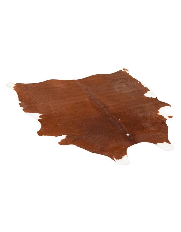 Detail image of  4' 9 x 5' Cowhide Leather Square Rug