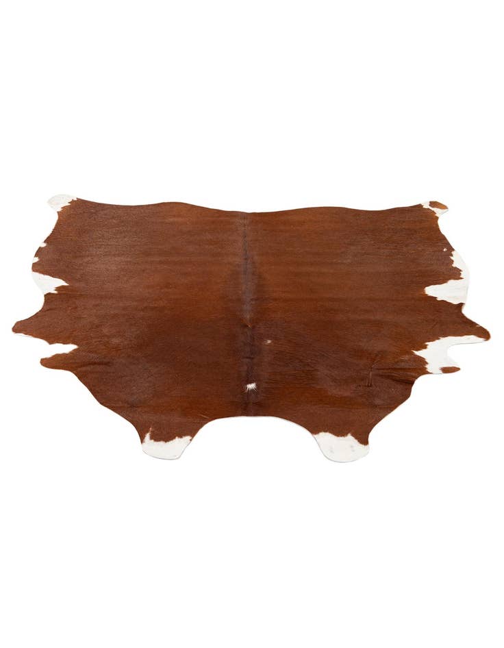Detail image of  4' 9 x 5' Cowhide Leather Square Rug