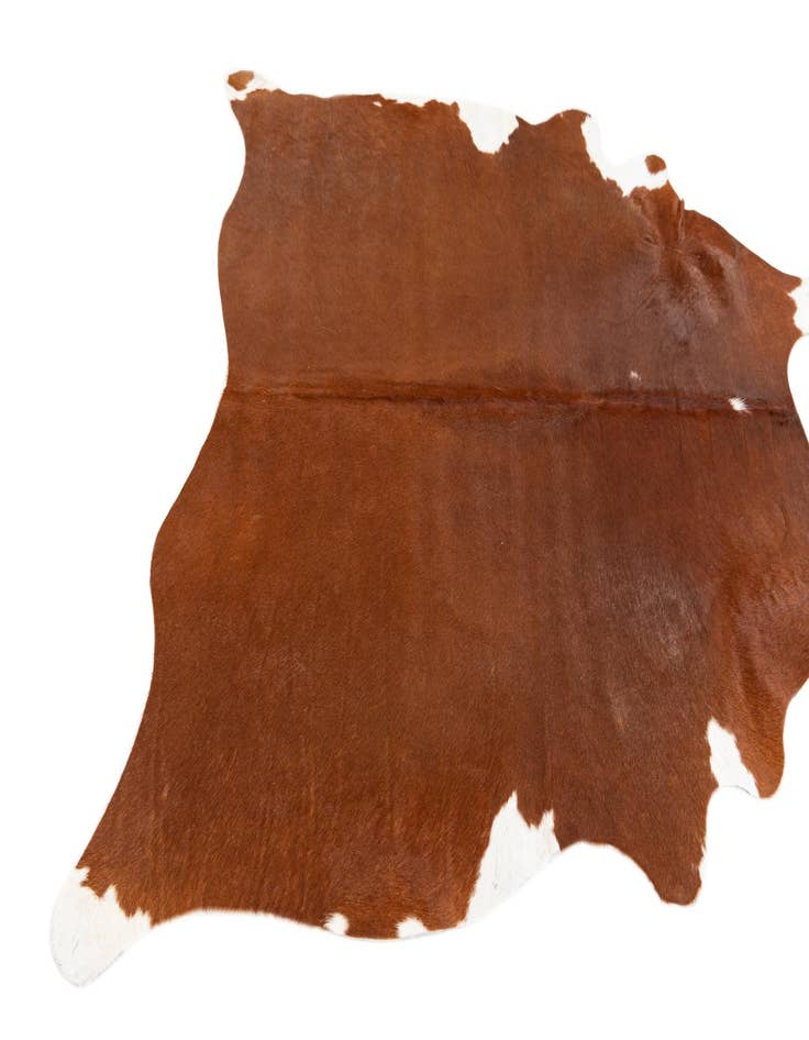 Detail image of  4' 9 x 5' Cowhide Leather Square Rug