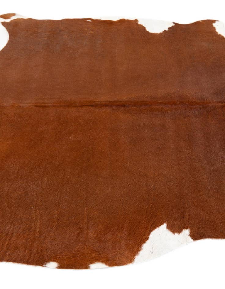 Detail image of  4' 9 x 5' Cowhide Leather Square Rug