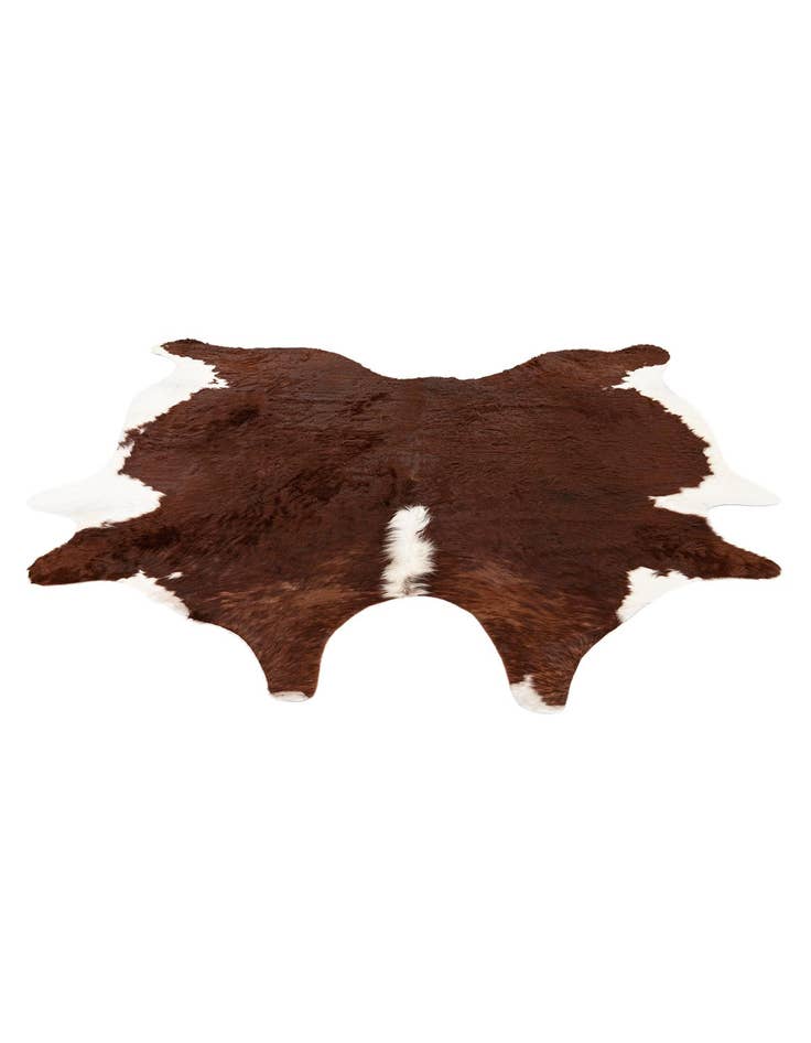 Detail image of  7' x 7' 3 Cowhide Leather Square Rug