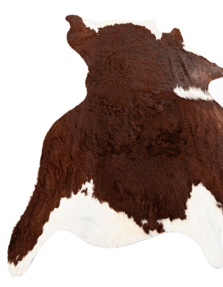 Detail image of  7' x 7' 3 Cowhide Leather Square Rug