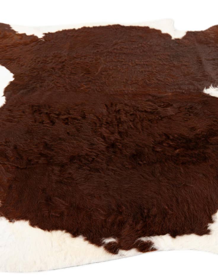 Detail image of  7' x 7' 3 Cowhide Leather Square Rug
