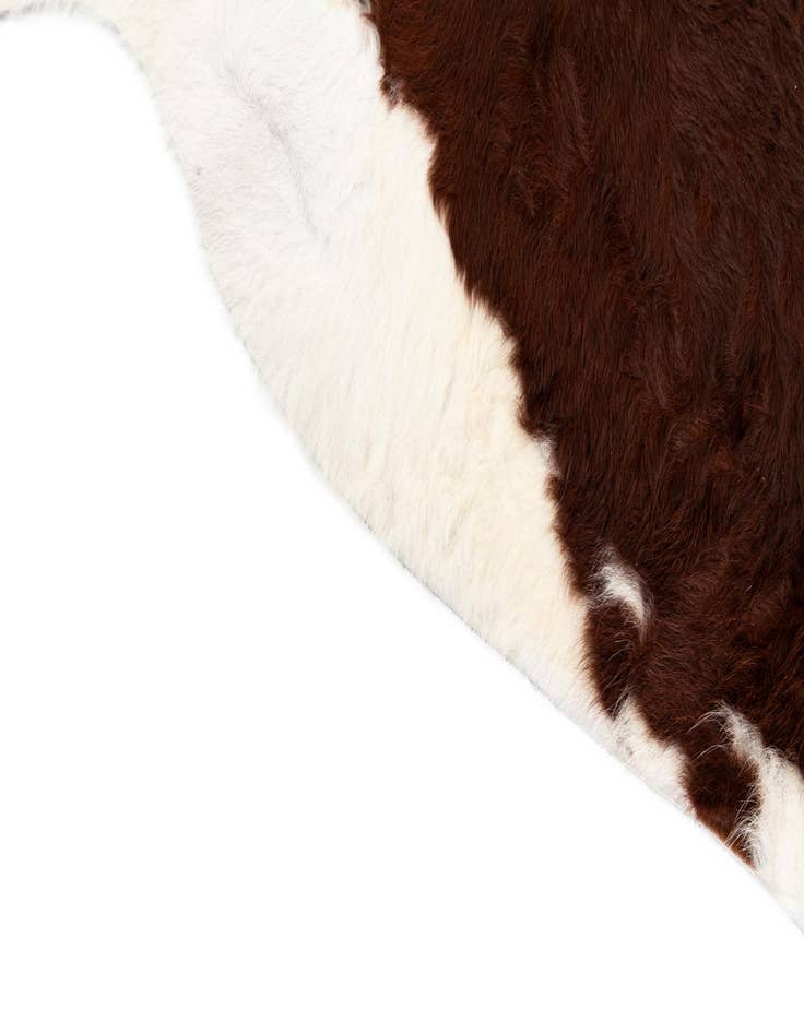 Detail image of  7' x 7' 3 Cowhide Leather Square Rug