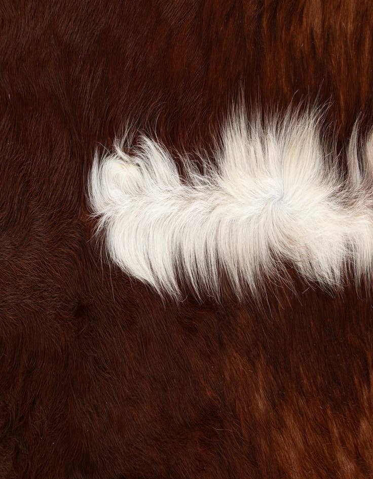 Detail image of  7' x 7' 3 Cowhide Leather Square Rug