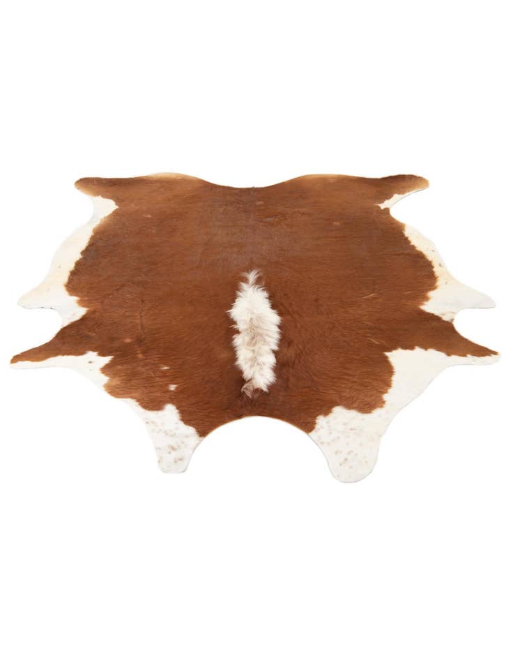 Detail image of  6' 2 x 6' 11 Cowhide Leather Square Rug