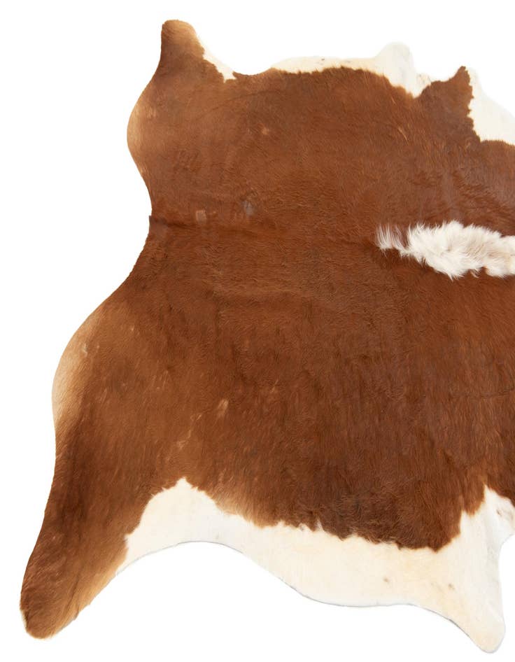 Detail image of  6' 2 x 6' 11 Cowhide Leather Square Rug