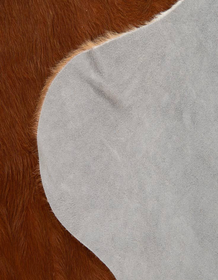 Detail image of  6' 2 x 6' 11 Cowhide Leather Square Rug
