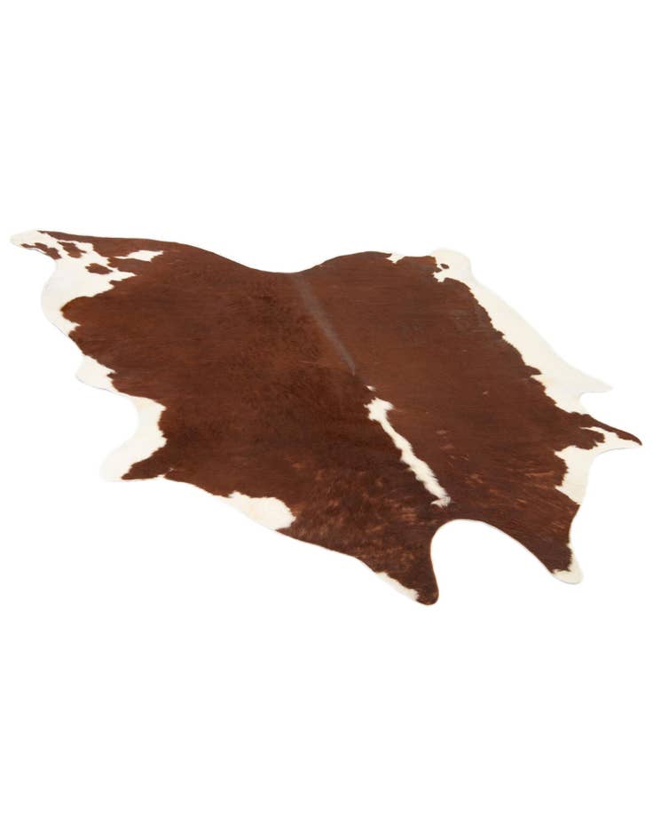 Detail image of  7' 1 x 7' 4 Cowhide Leather Square Rug