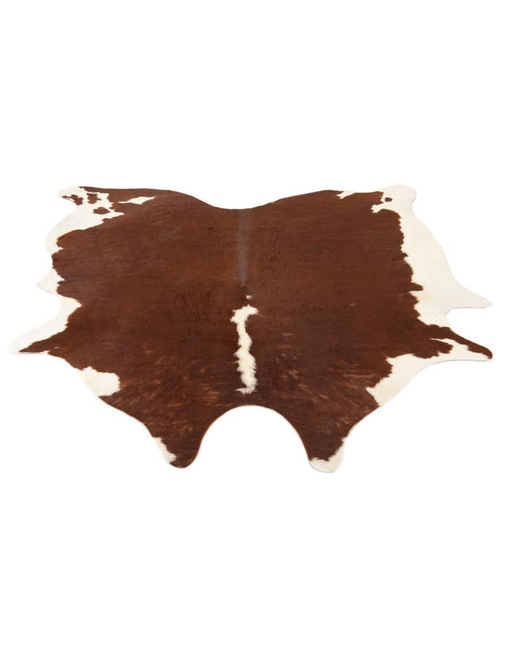 Detail image of  7' 1 x 7' 4 Cowhide Leather Square Rug
