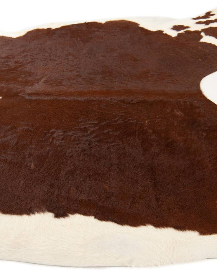 Detail image of  7' 1 x 7' 4 Cowhide Leather Square Rug
