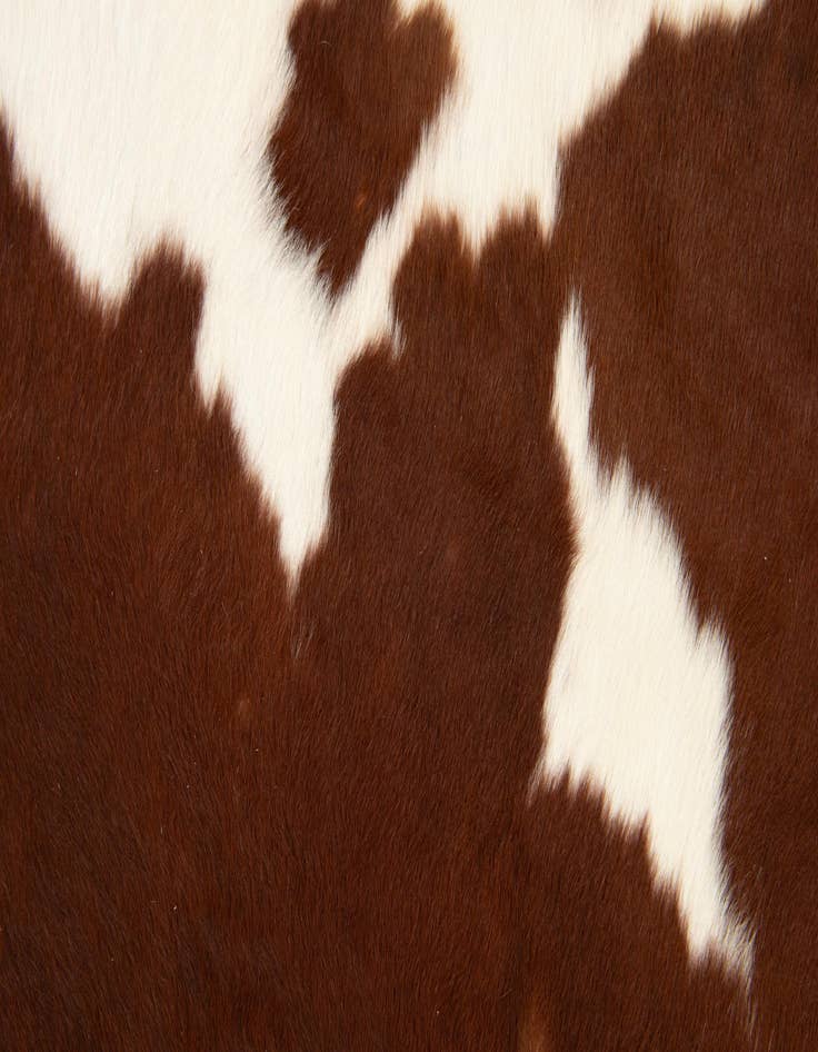 Detail image of  7' 1 x 7' 4 Cowhide Leather Square Rug