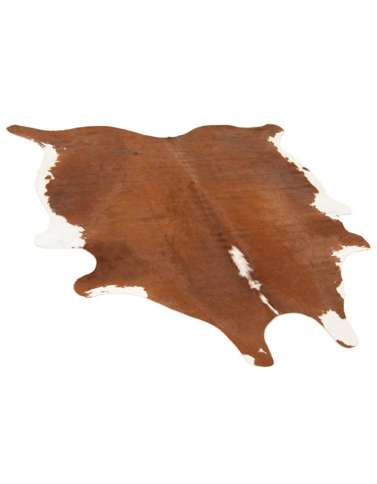Detail image of  5' 9 x 6' 1 Cowhide Leather Square Rug