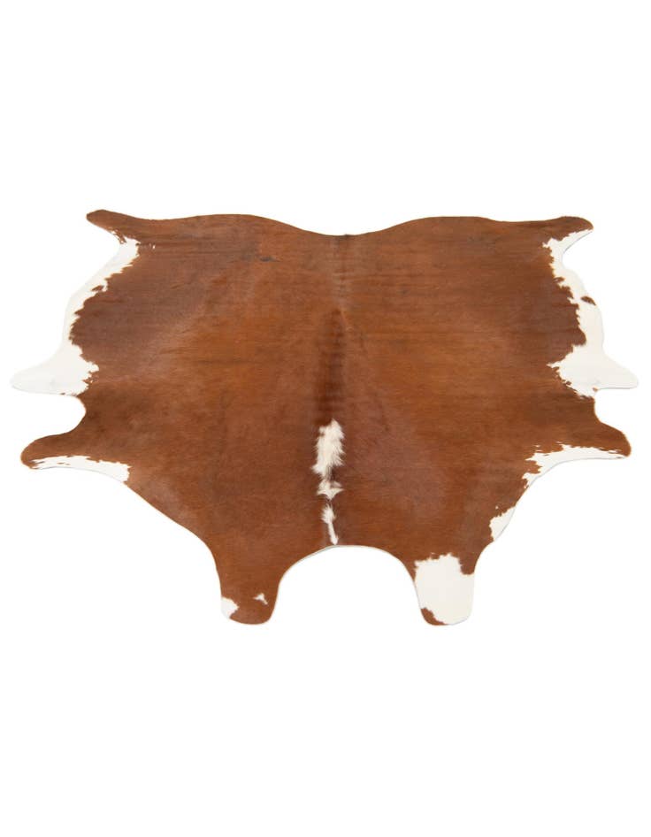 Detail image of  5' 9 x 6' 1 Cowhide Leather Square Rug