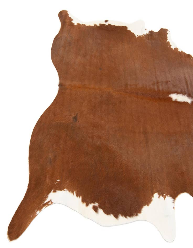 Detail image of  5' 9 x 6' 1 Cowhide Leather Square Rug