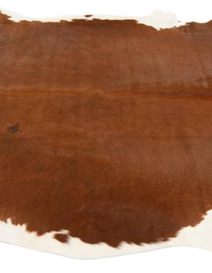 Detail image of  5' 9 x 6' 1 Cowhide Leather Square Rug