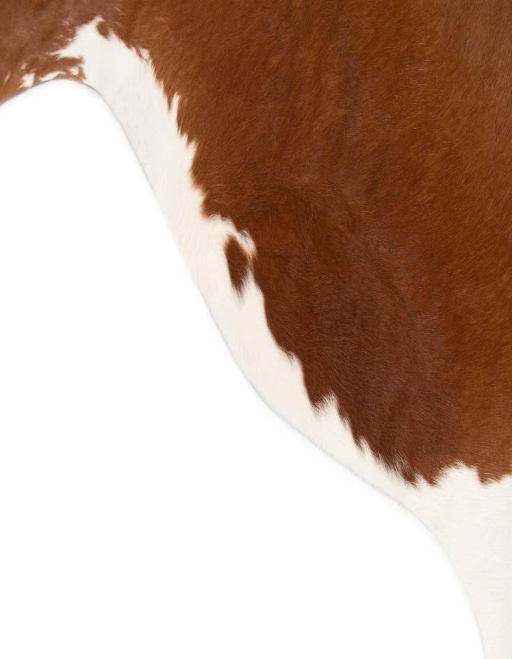 Detail image of  5' 9 x 6' 1 Cowhide Leather Square Rug