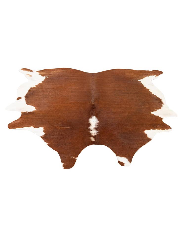Detail image of  6' x 6' 2 Cowhide Leather Square Rug