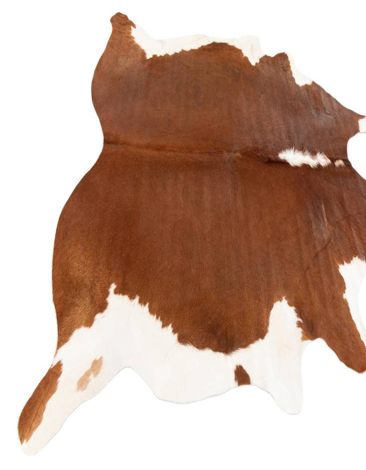 Detail image of  6' x 6' 2 Cowhide Leather Square Rug