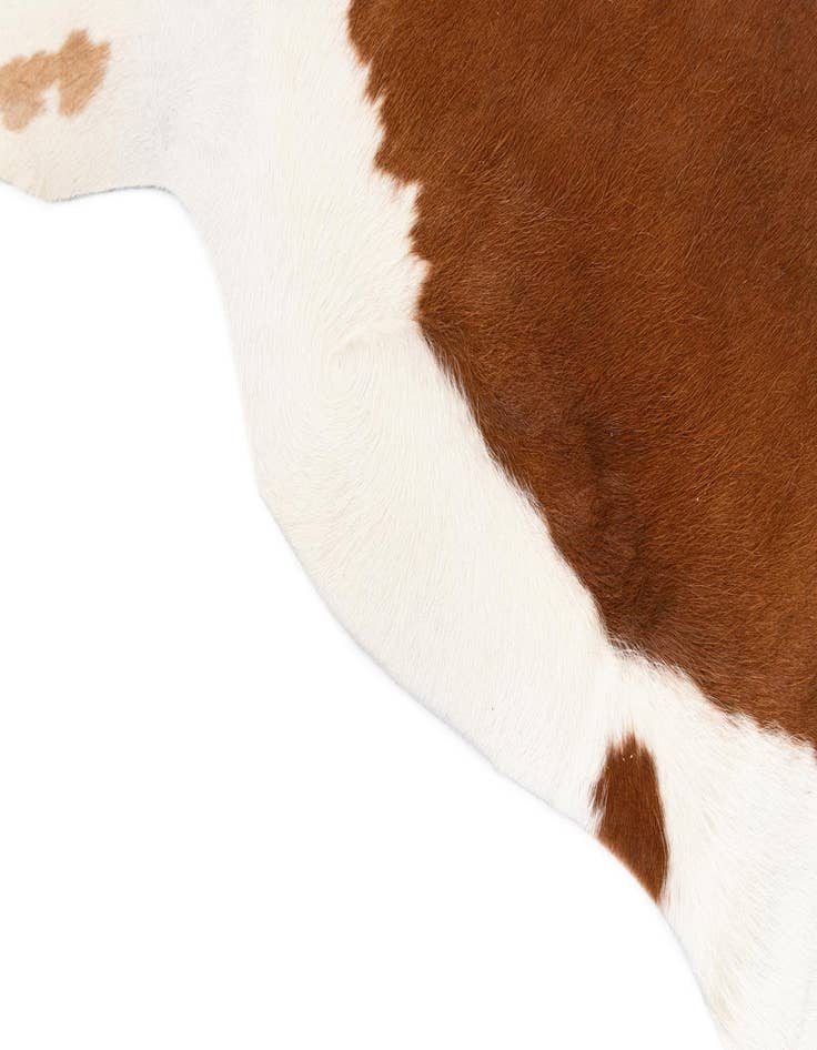 Detail image of  6' x 6' 2 Cowhide Leather Square Rug