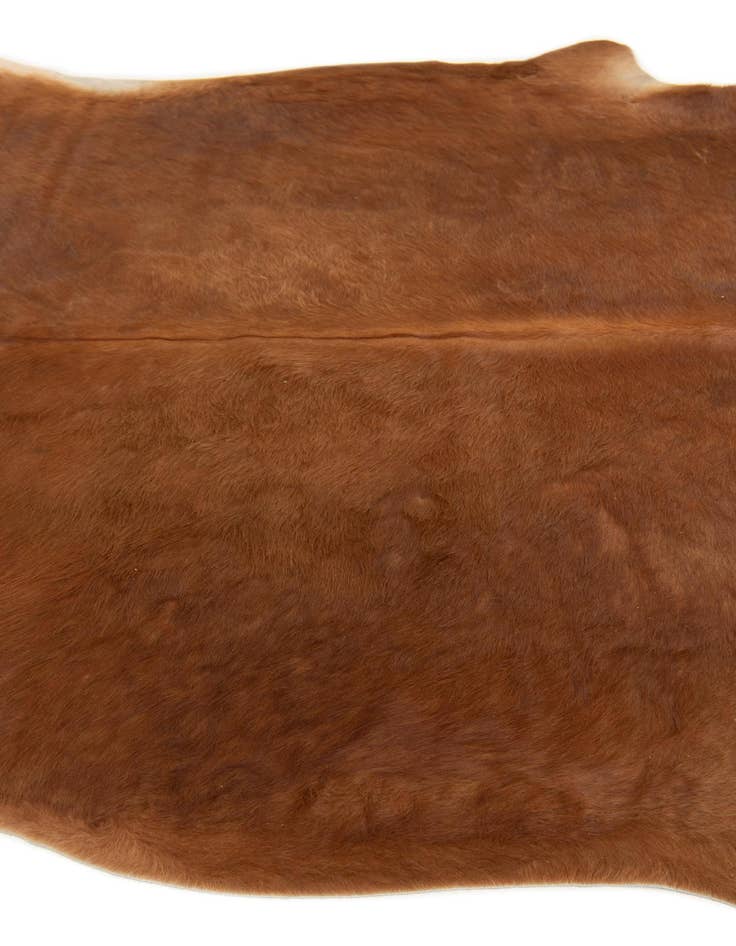 Detail image of  6' 3 x 6' 8 Cowhide Leather Square Rug