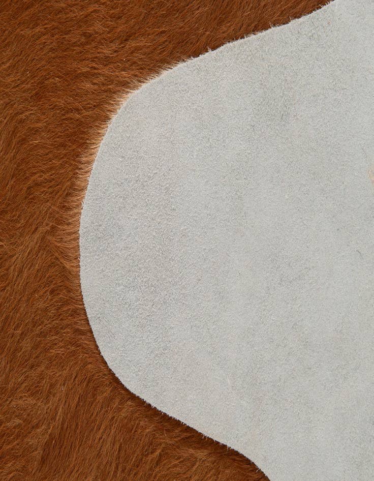 Detail image of  6' 3 x 6' 8 Cowhide Leather Square Rug