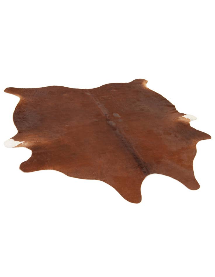 Detail image of  6' 6 x 6' 7 Cowhide Leather Square Rug