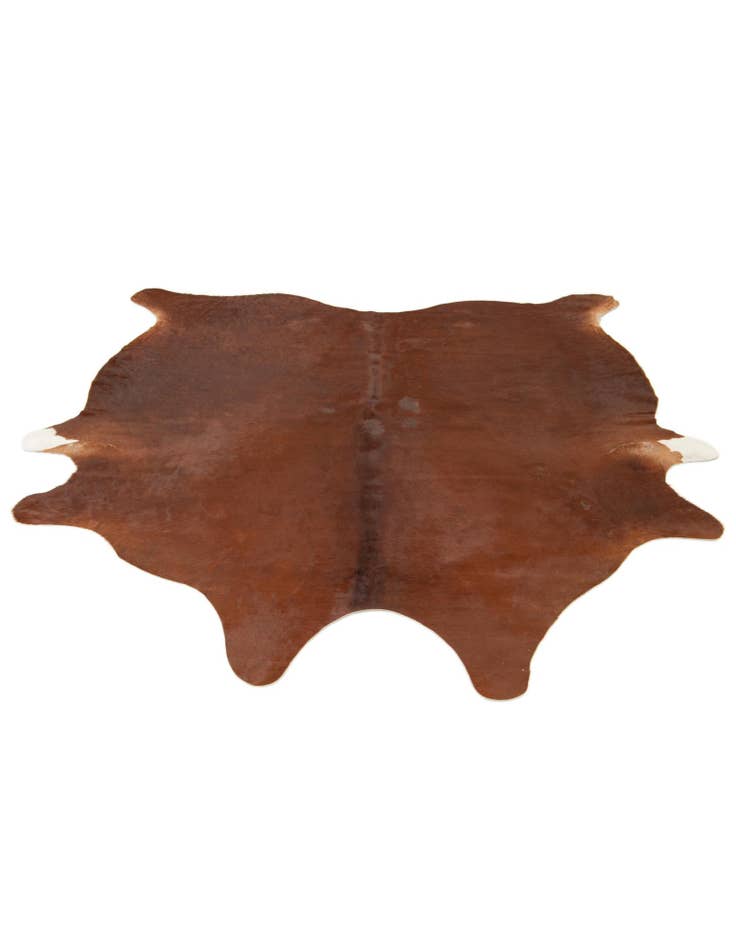 Detail image of  6' 6 x 6' 7 Cowhide Leather Square Rug