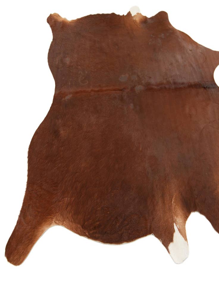 Detail image of  6' 6 x 6' 7 Cowhide Leather Square Rug