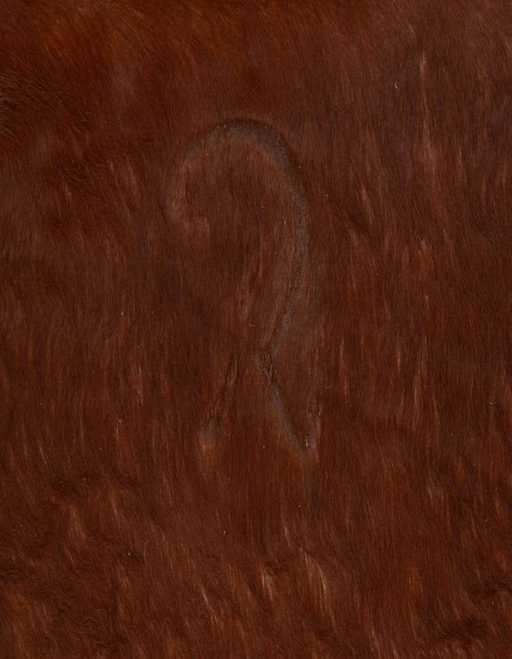 Detail image of  6' 6 x 6' 7 Cowhide Leather Square Rug