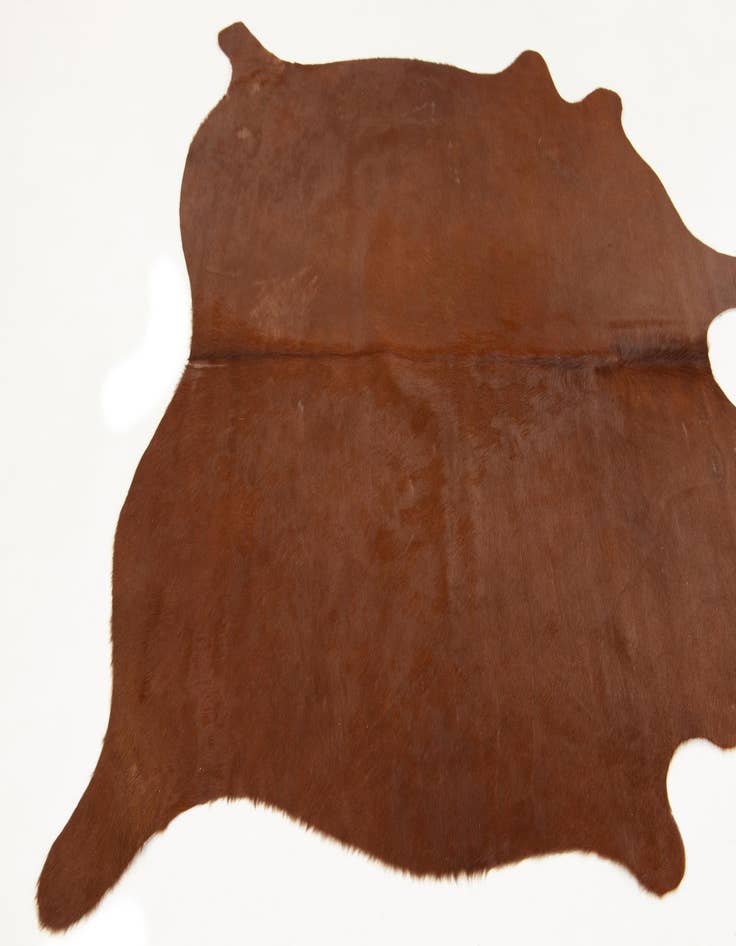 Detail image of  5' 1 x 5' 4 Cowhide Leather Square Rug