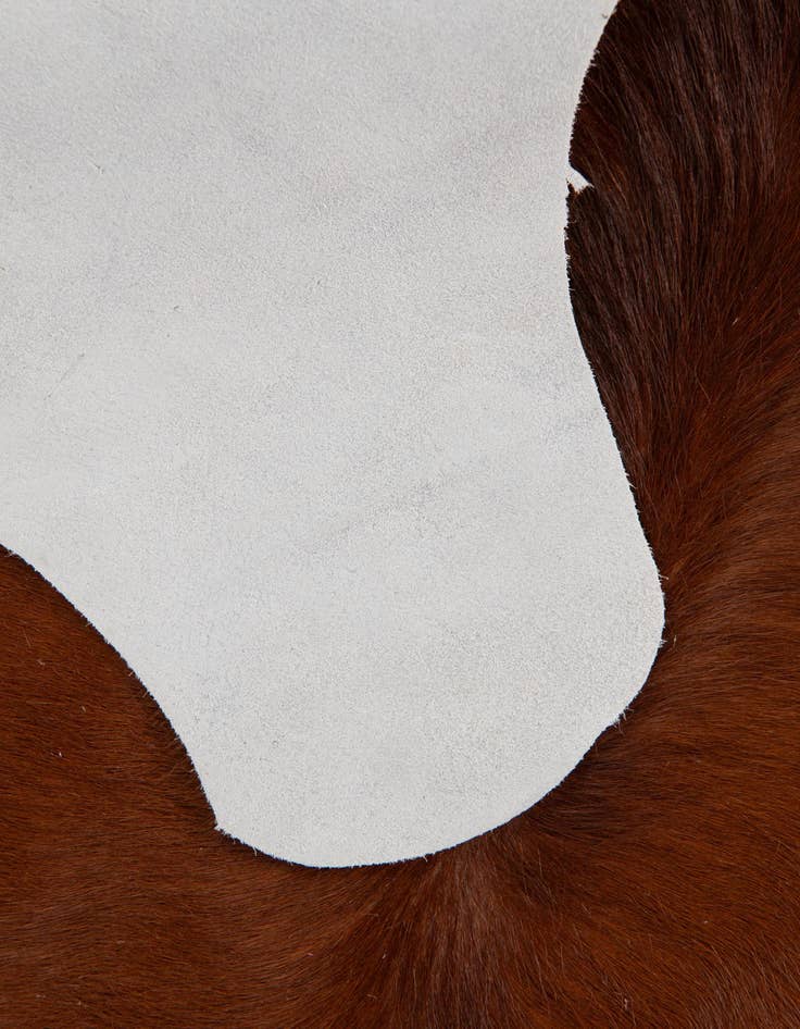 Detail image of  5' 1 x 5' 4 Cowhide Leather Square Rug