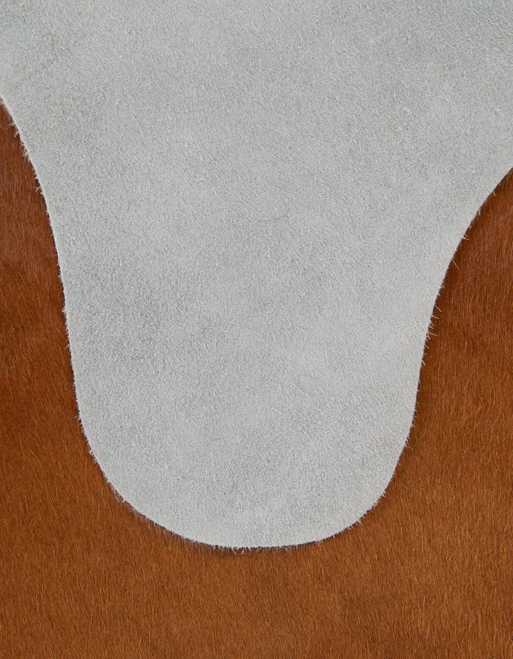 Detail image of  6' 4 x 6' 11 Cowhide Leather Square Rug
