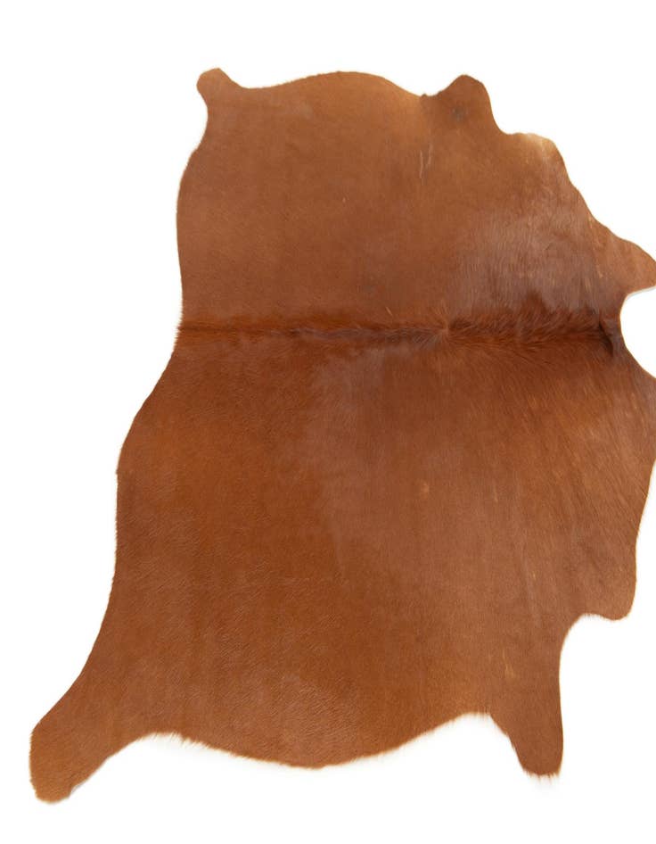 Detail image of  4' 11 x 4' 11 Cowhide Leather Square Rug