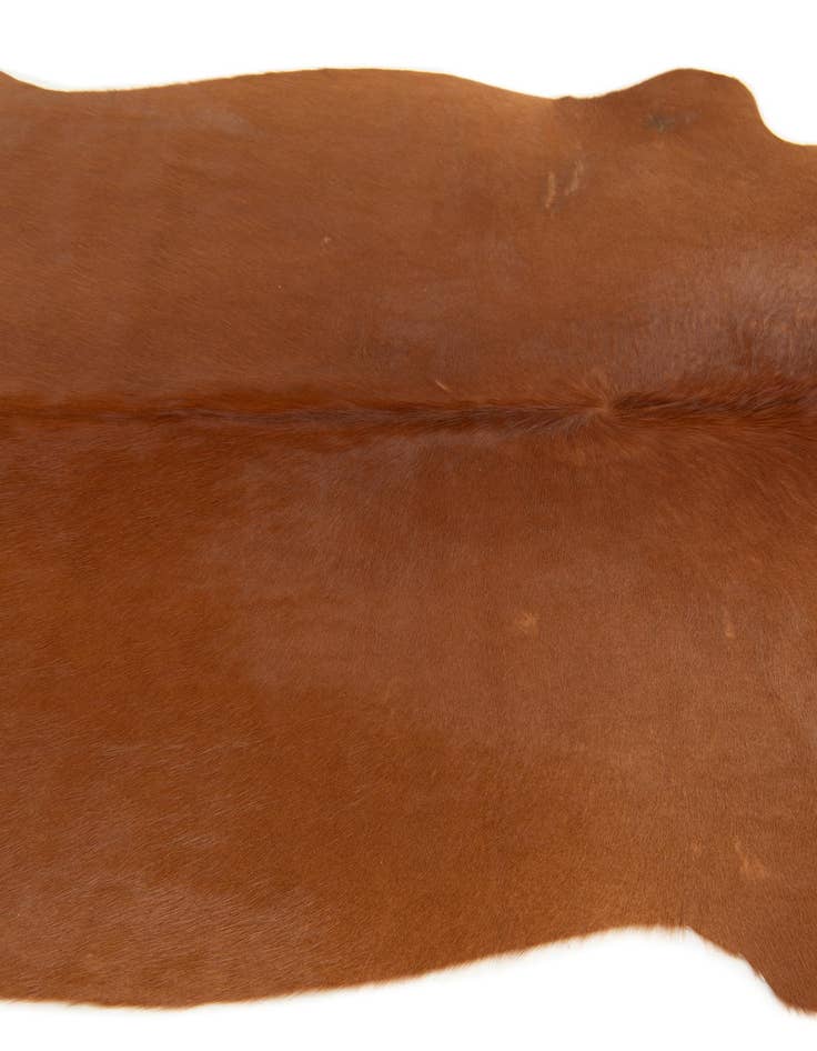 Detail image of  4' 11 x 4' 11 Cowhide Leather Square Rug